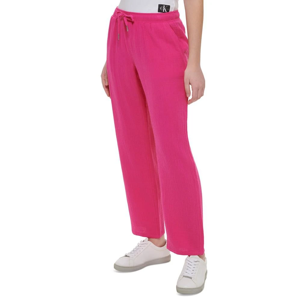 商品Calvin Klein|Women's Cotton Crepe Drawstring-Waist Pants,价格¥238,第3张图片详细描述