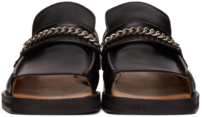 商品Martine Rose|Black Open Toe Loafers,价格¥1739,第2张图片详细描述