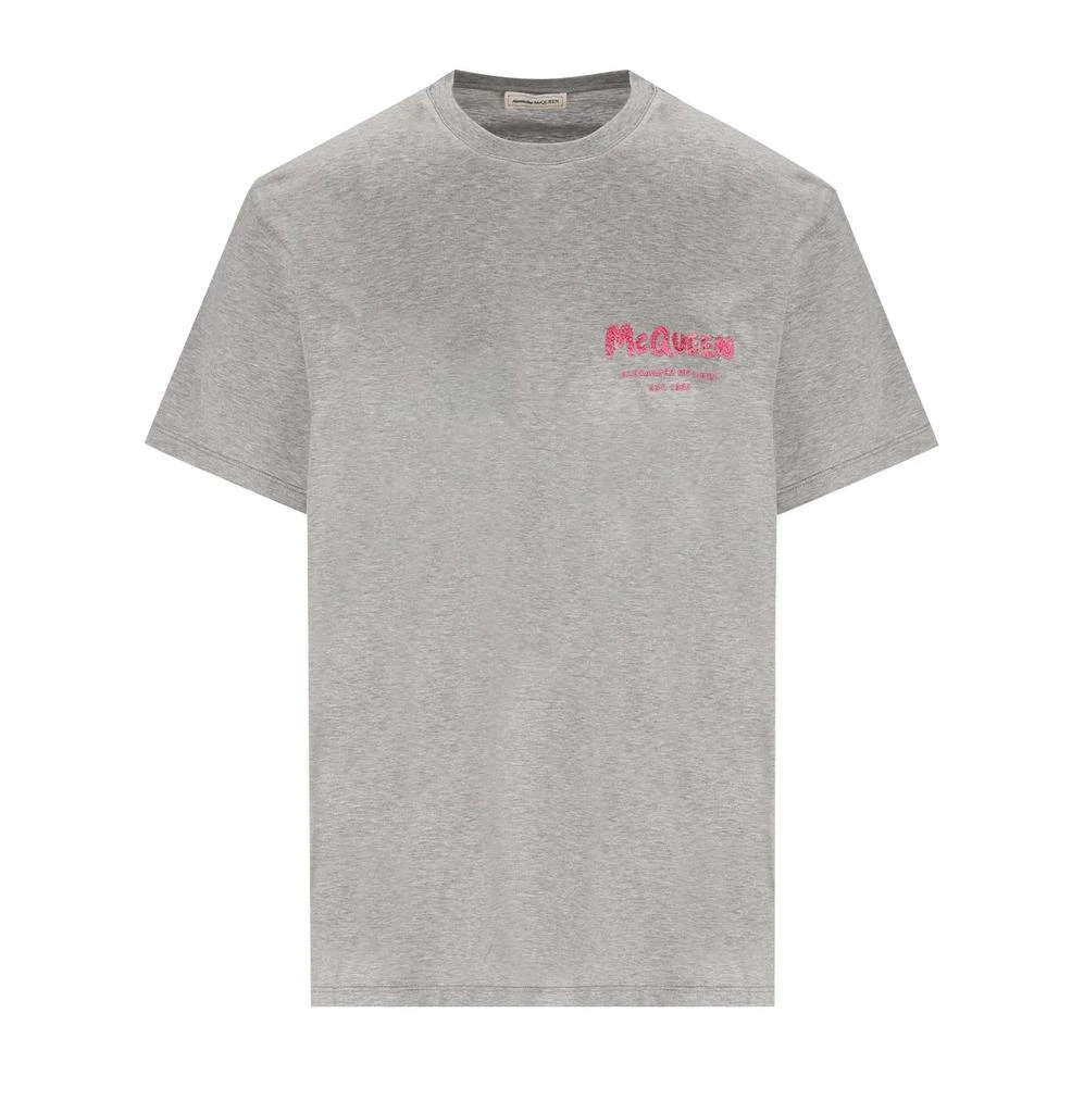 商品Alexander McQueen|Alexander McQueen Logo Printed Crewneck T-Shirt,价格¥2363,第1张图片