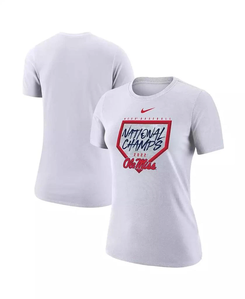 商品NIKE|Women's White Ole Miss Rebels 2022 NCAA Men's Baseball College World Series Champions T-shirt,价格¥262,第1张图片