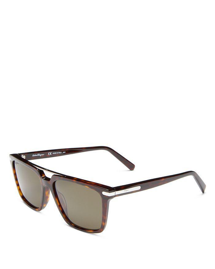 商品Salvatore Ferragamo|Men's Square Sunglasses, 57mm,价格¥2389,第5张图片详细描述