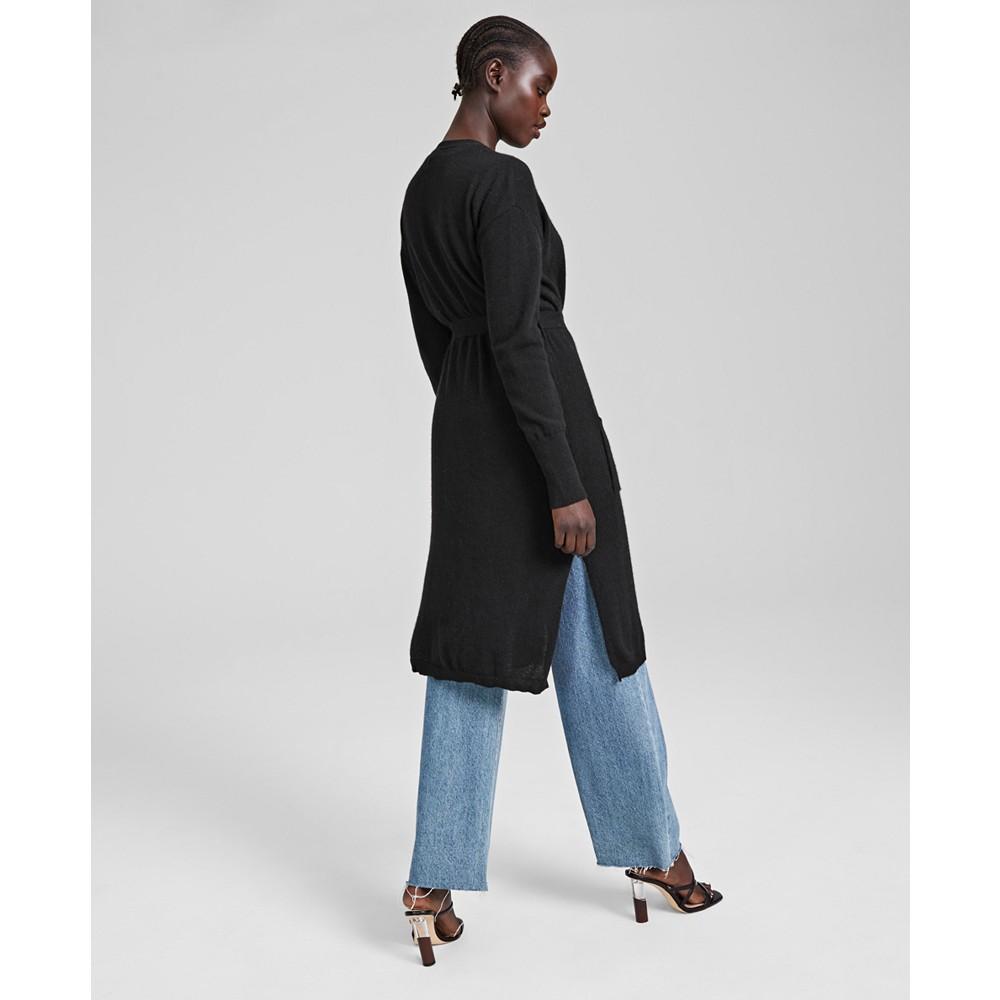 Women's 100% Cashmere Belted Cardigan, Created for Macy's商品第2张图片规格展示