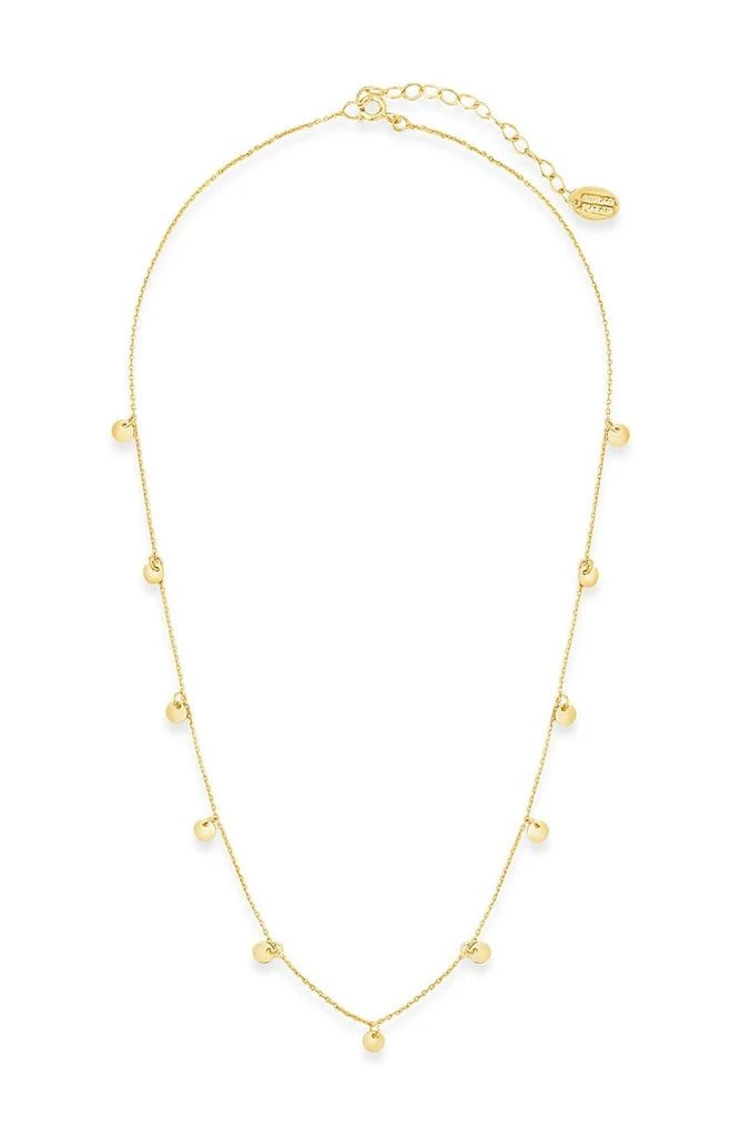 商品Sterling Forever|14K Gold Plated Sterling Silver Disk Charm Necklace,价格¥336,第1张图片