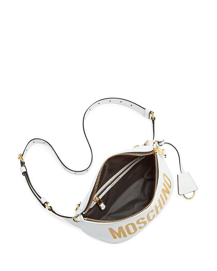 商品Moschino|Logo Print Leather Belt Bag,价格¥5085,第5张图片详细描述