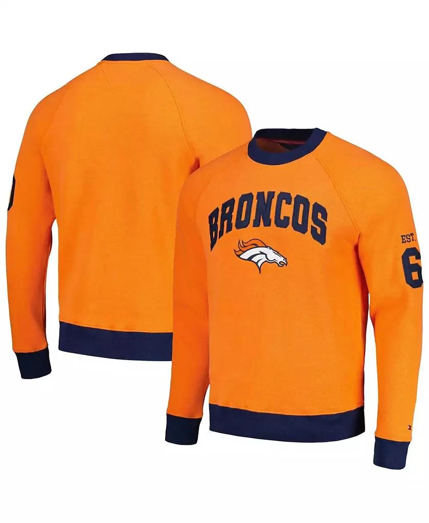 商品Tommy Hilfiger|Men's Orange Denver Broncos Reese Raglan Tri-Blend Pullover Sweatshirt,价格¥517,第1张图片