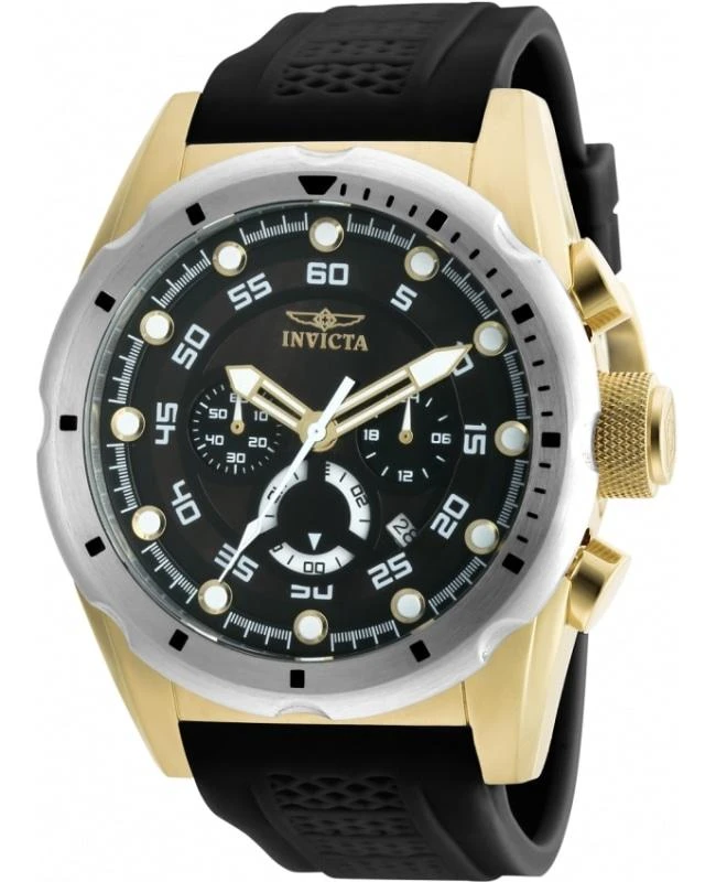 商品Invicta|Invicta Speedway Black Dial Polyurethane Strap Men's Watch 20309,价格¥550,第1张图片