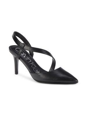 商品Calvin Klein|Greer Faux Leather Slingback Pumps,价格¥300,第2张图片详细描述