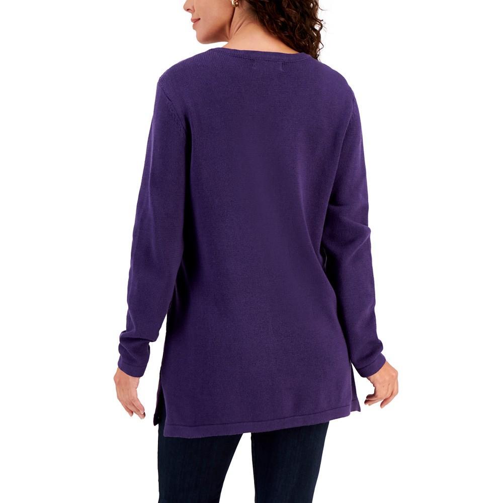 商品Karen Scott|Women's Cable-Knit Tunic Sweater, Created for Macy's,价格¥132,第4张图片详细描述