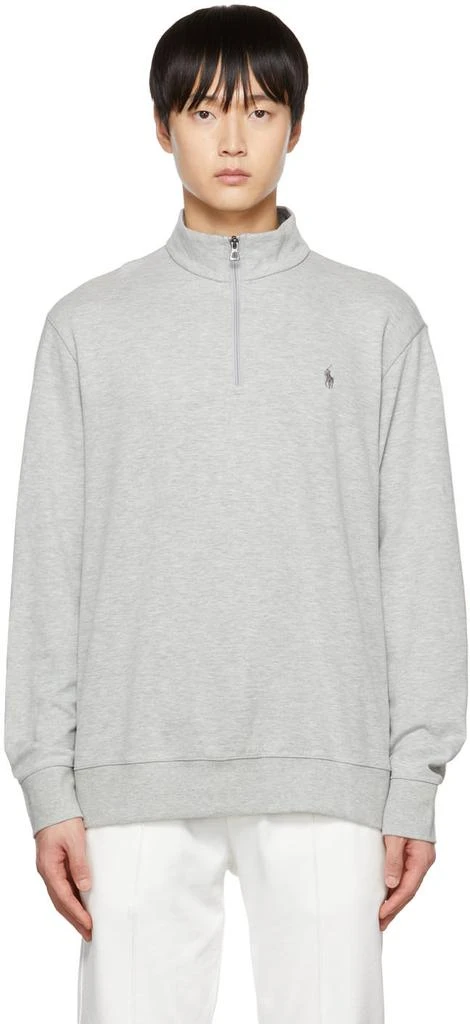 商品Ralph Lauren|Gray Half-Zip Sweatshirt,价格¥514,第1张图片
