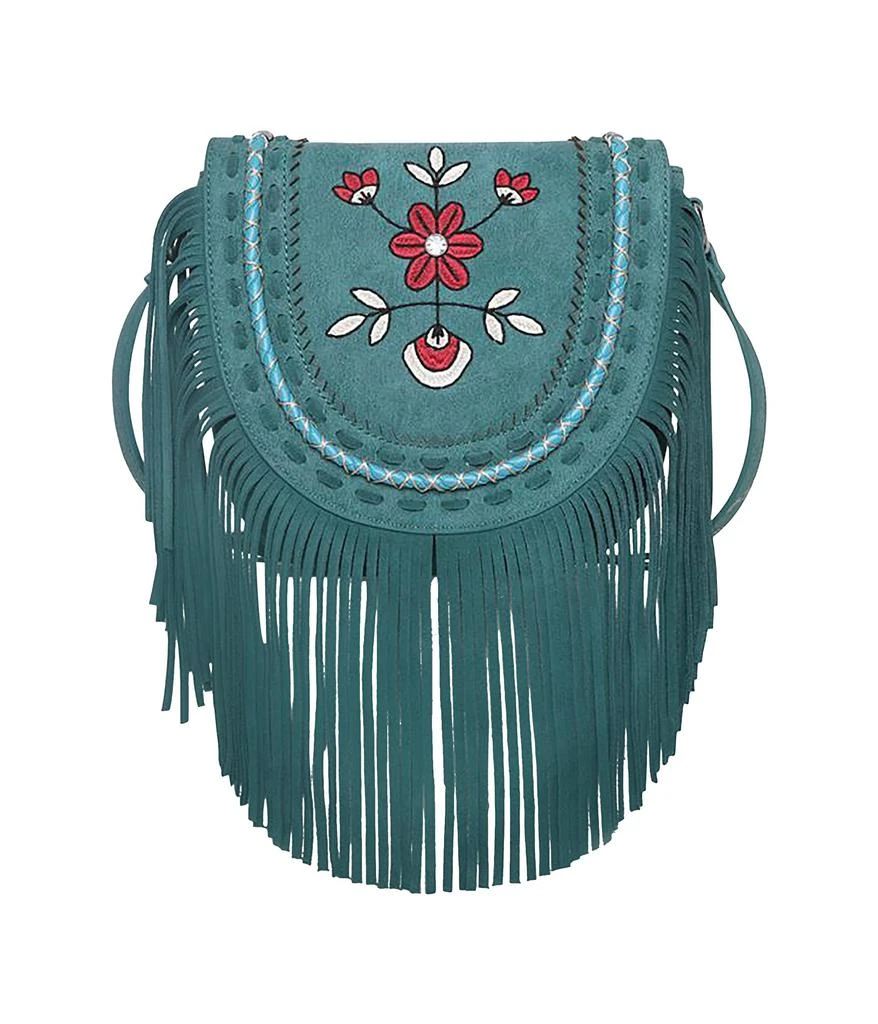 商品Montana West|Wrangler Embroidered Floral Fringe Crossbody,价格¥547,第1张图片