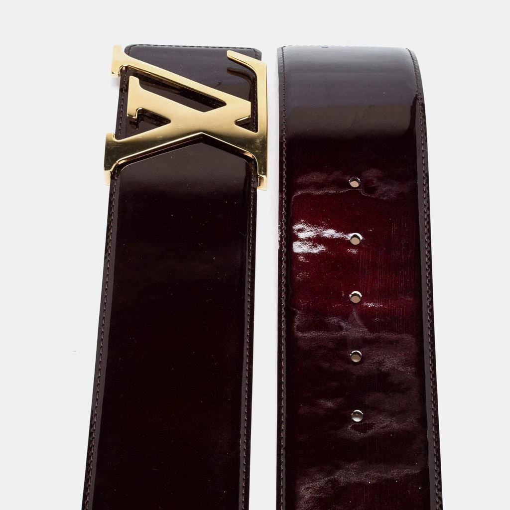 商品[二手商品] Louis Vuitton|Louis Vuitton Amarante Vernis Leather LV Initiales Waist Belt 75 CM,价格¥3322,第3张图片详细描述