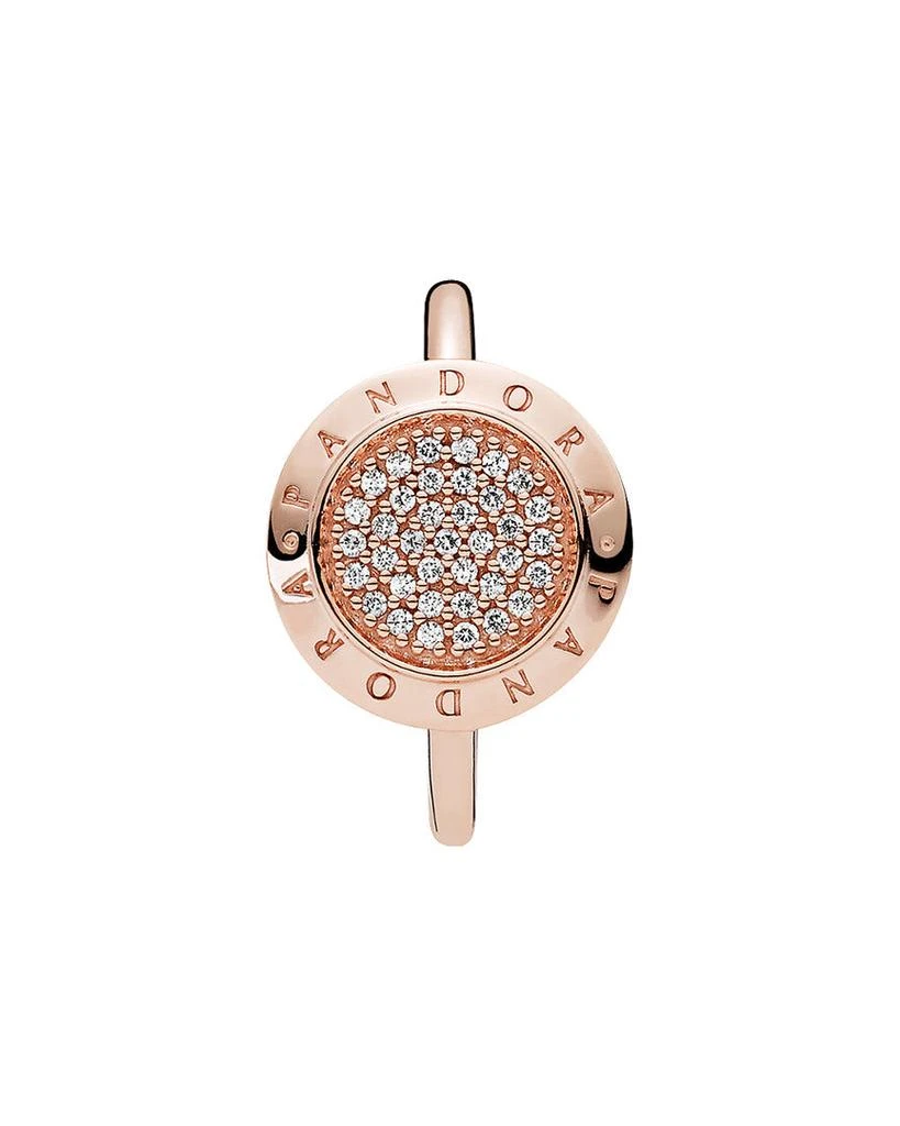 商品PANDORA|Pandora Rose 14K Rose Gold Plated CZ Signature Ring,价格¥317,第2张图片详细描述
