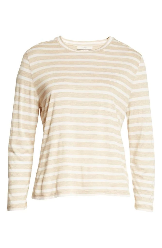 商品Vince|Stripe Bracelet Sleeve Crewneck T-Shirt,价格¥476,第5张图片详细描述