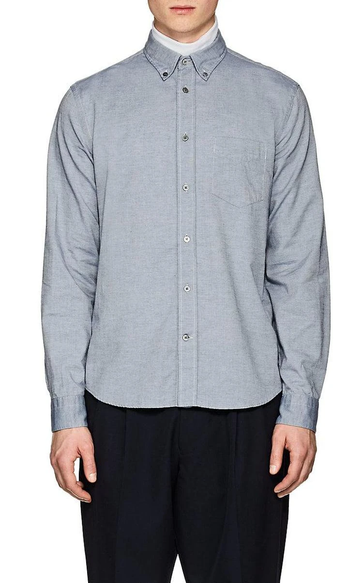 商品Acne Studios|Isherwood Cotton Chambray Button-Down Shirt,价格¥663,第5张图片详细描述