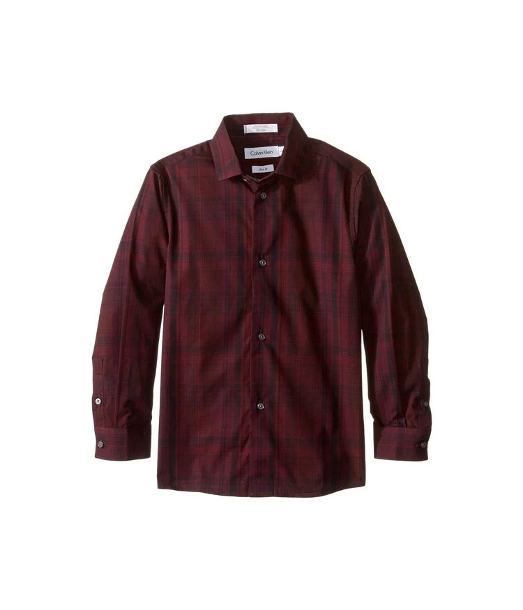 商品Calvin Klein|Long Sleeve Conversion Plaid Shirt (Little Kids),价格¥233,第1张图片