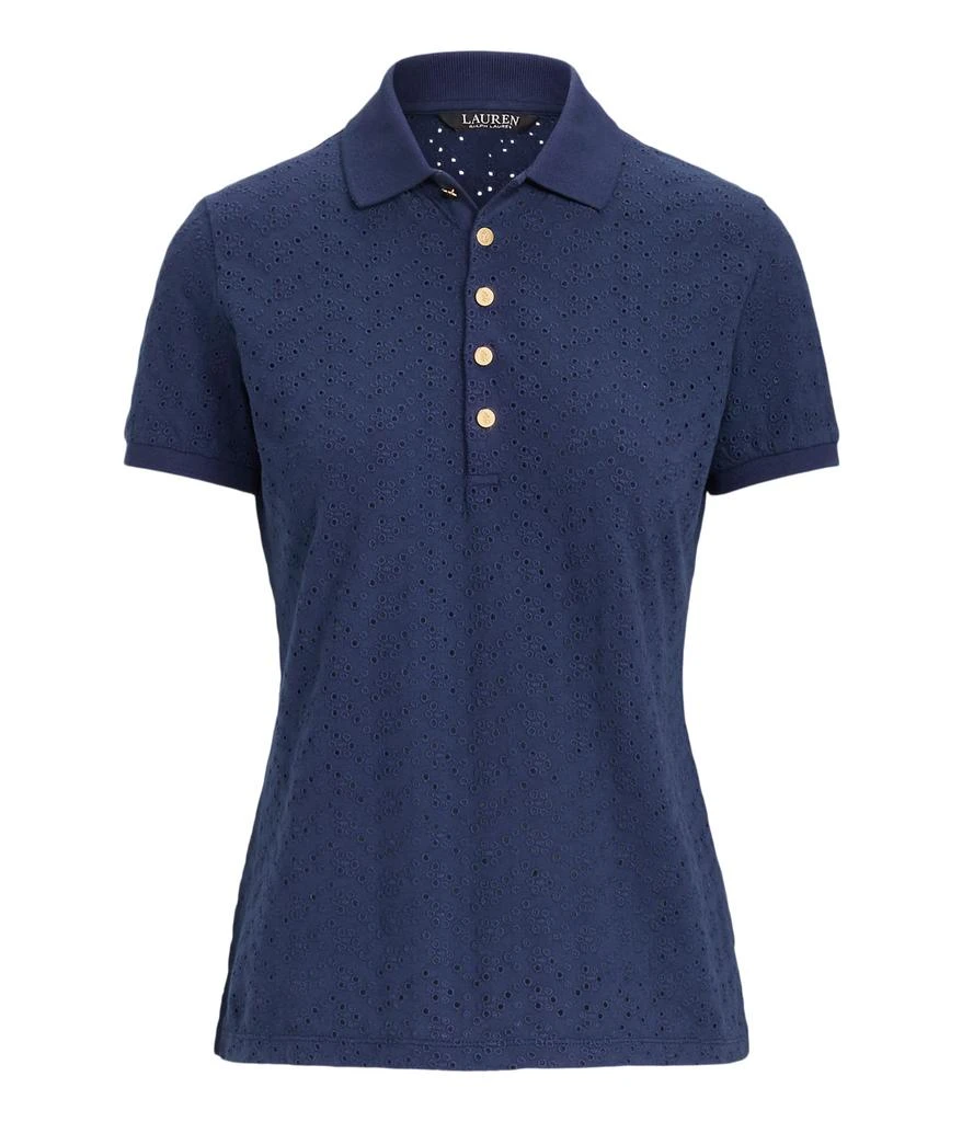 商品Ralph Lauren|Eyelet Jersey Polo Shirt,价格¥604,第5张图片详细描述