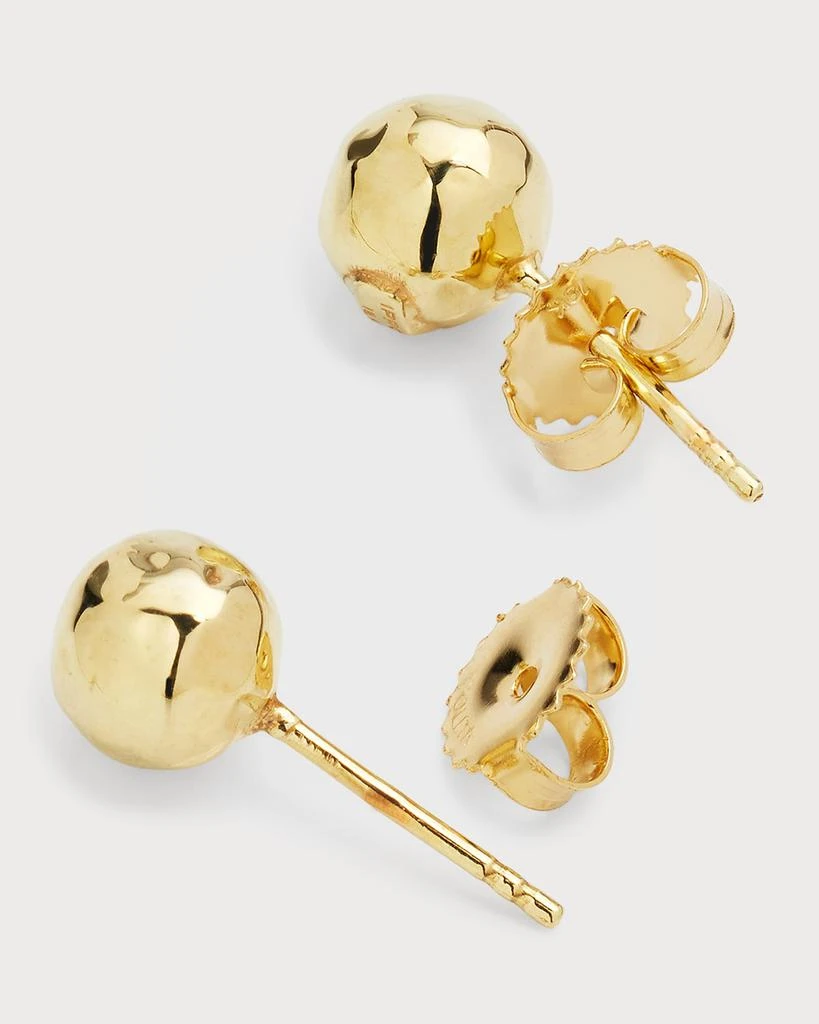 商品Ippolita|Small Hammered Ball Stud Earrings in 18K Gold,价格¥4233,第3张图片详细描述