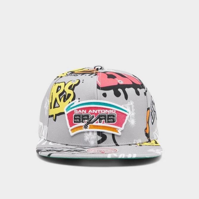 商品Mitchell and Ness|Mitchell & Ness San Antonio Spurs NBA Sticker Pack Hardwood Classics Snapback Hat,价格¥186,第3张图片详细描述