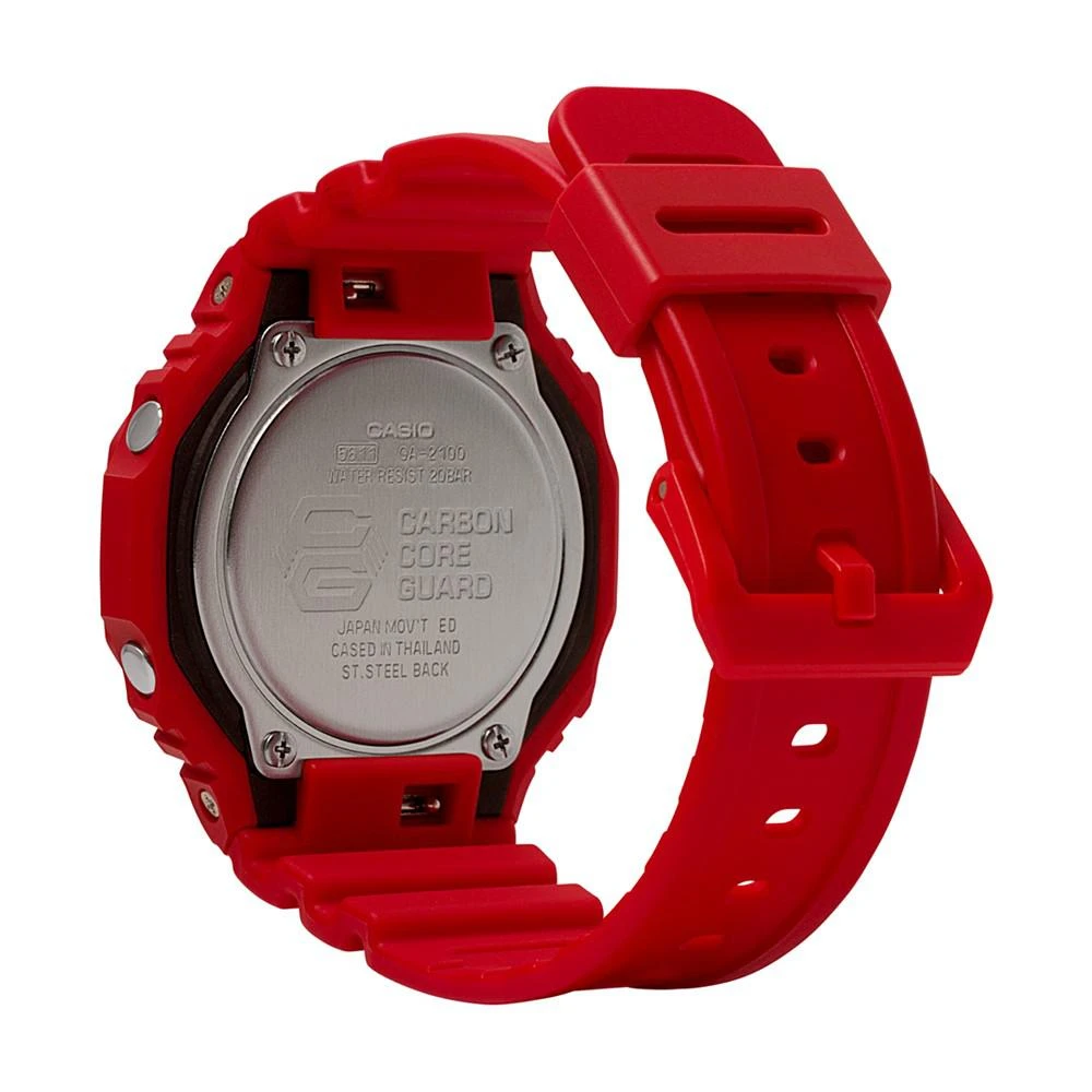 商品G-Shock|Men's Analog-Digital Red Resin Strap 45.4mm GA2100-4A,价格¥743,第4张图片详细描述