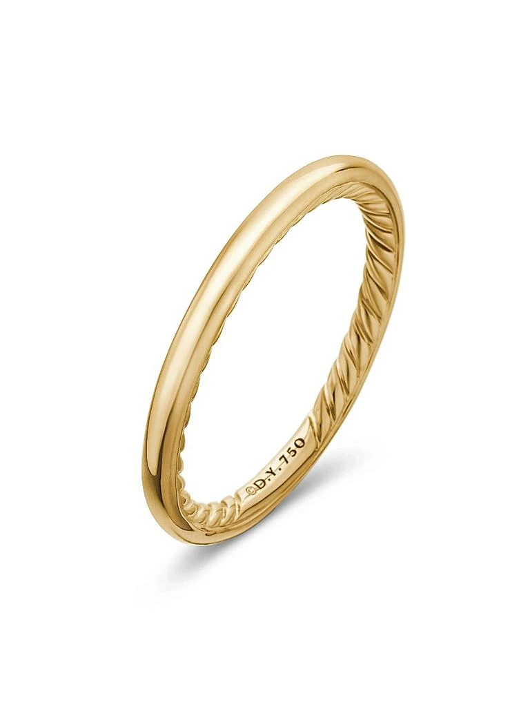 商品David Yurman|DY Eden Band Ring in 18K Yellow Gold, 2MM,价格¥7212,第2张图片详细描述