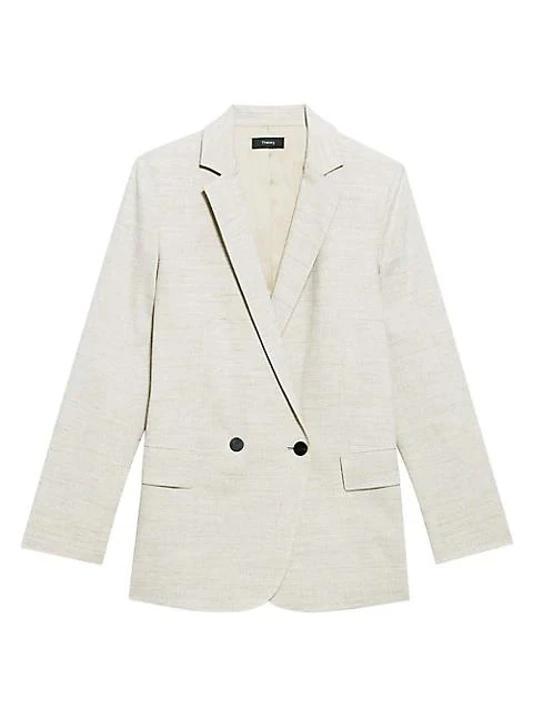 商品Theory|Double-Breasted Boyfriend Jacket,价格¥1354,第1张图片
