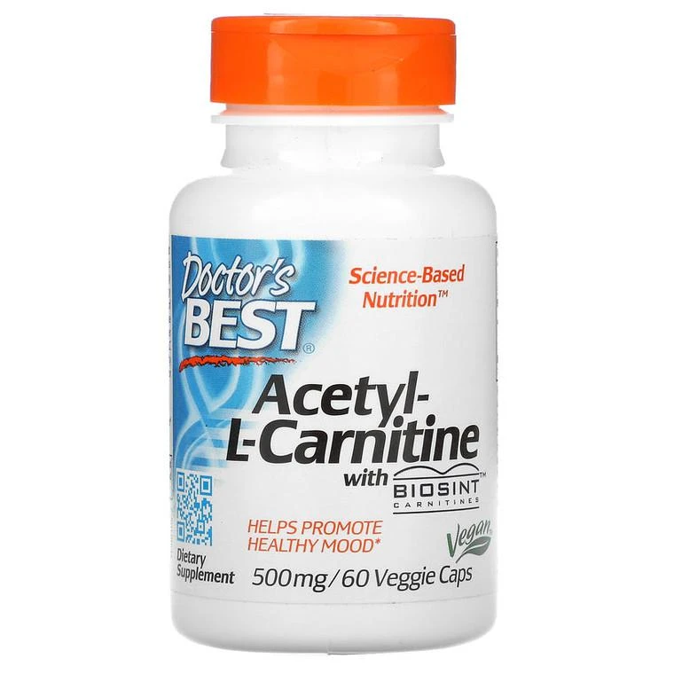商品Doctors Best Vitamins|Doctors Best Acetyl L Carnitine 500 Mg Veggie Capsules, 60 Ea,价格¥112,第1张图片