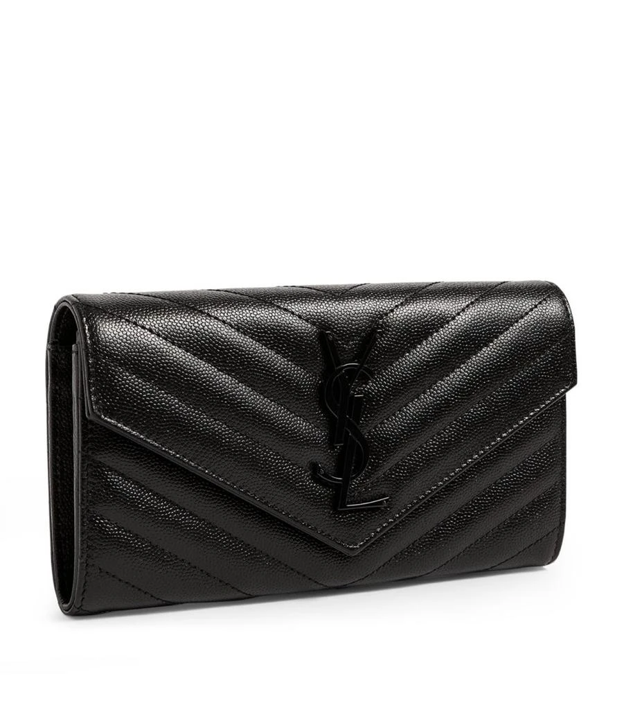 商品Yves Saint Laurent|Monogram Saint Laurent Matelassé Large Flap Wallet,价格¥6638,第4张图片详细描述