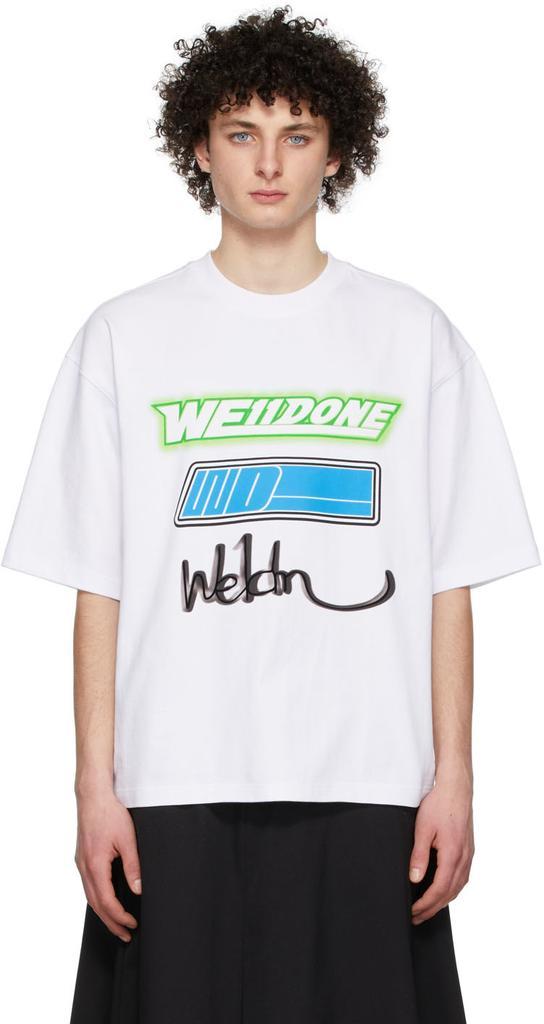 商品We11done|White 3-New Logo T-Shirt,价格¥2742,第1张图片