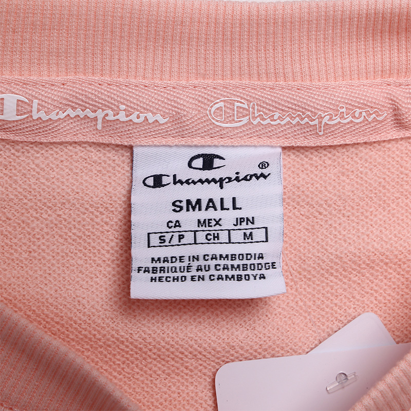 Champion 粉色棉、涤纶女士卫衣 111277-PL018商品第2张图片规格展示