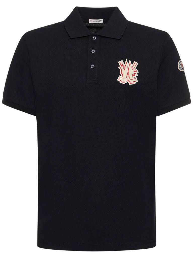 商品Moncler|Logo Cotton Piquet Polo Shirt,价格¥3360,第1张图片