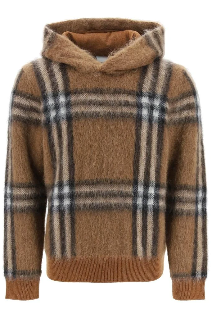 商品Burberry|Burberry mohair and wool blend pullover featuring jacquard tartan,价格¥8500,第1张图片