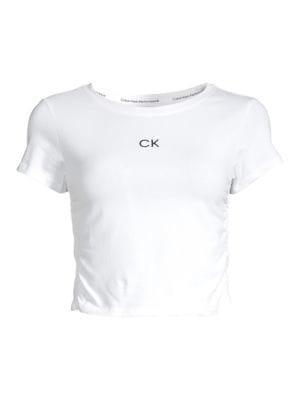 商品Calvin Klein|Logo Crop Tee,价格¥111,第5张图片详细描述