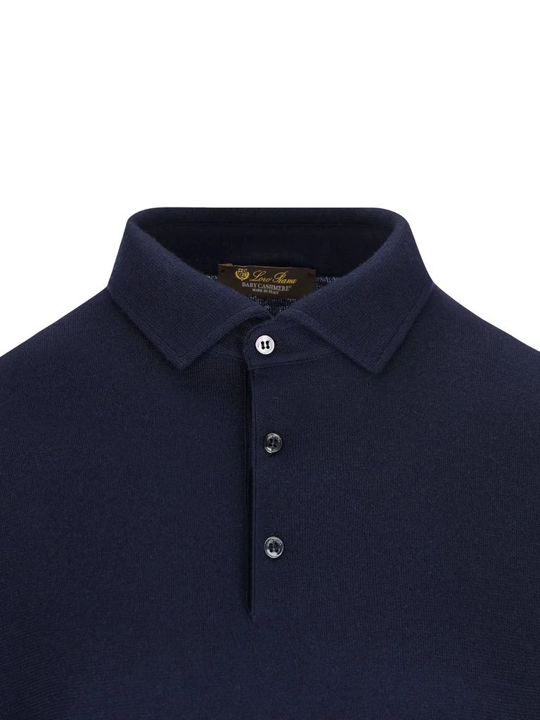商品Loro Piana|Loro Piana Long Sleeved Knitted Polo Shirt,价格¥8379,第3张图片详细描述