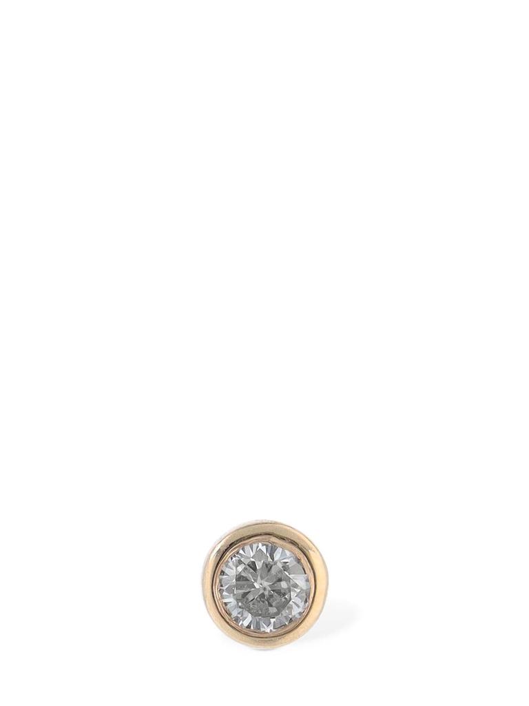 14kt & Diamond Dot Mega Mono Earring商品第3张图片规格展示