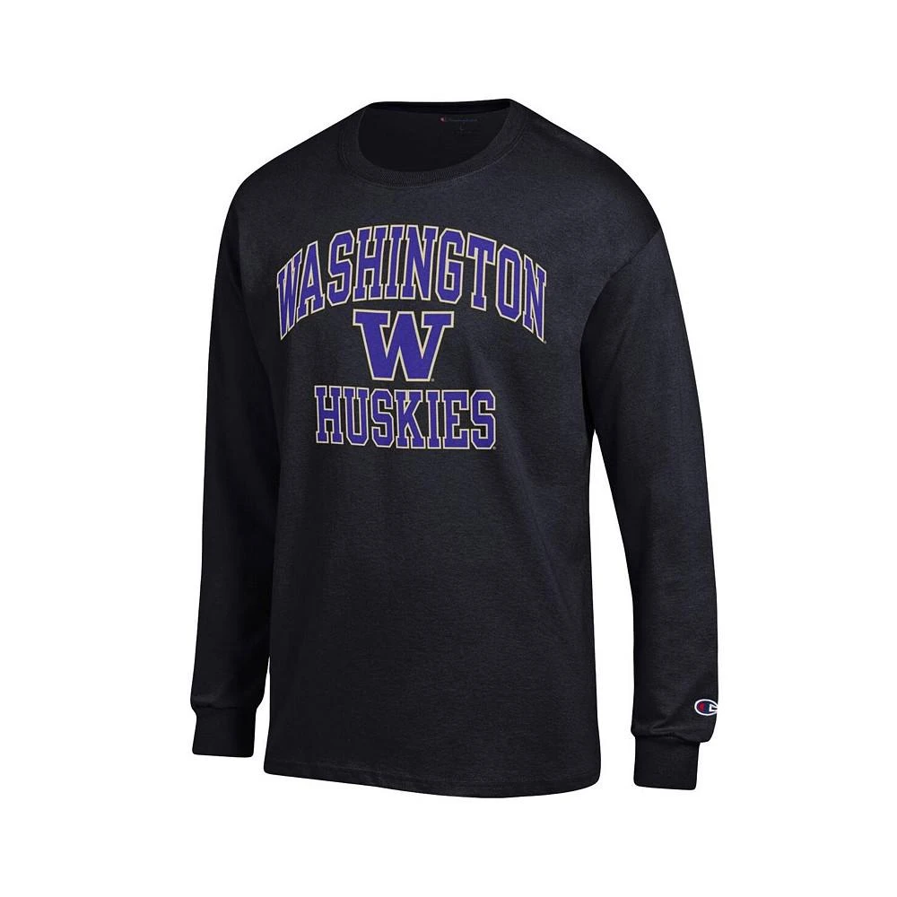 商品CHAMPION|Men's Black Washington Huskies High Motor Long Sleeve T-shirt,价格¥236,第3张图片详细描述