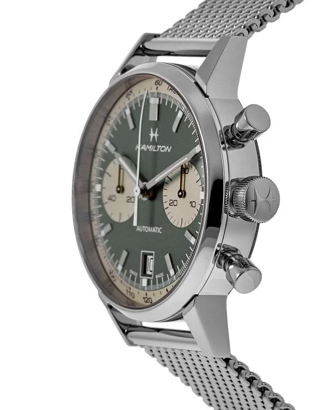 商品Hamilton|Hamilton American Classic INTRA-MATIC AUTO Green Chronograph Dial Men's Watch H38416160,价格¥12887,第3张图片详细描述