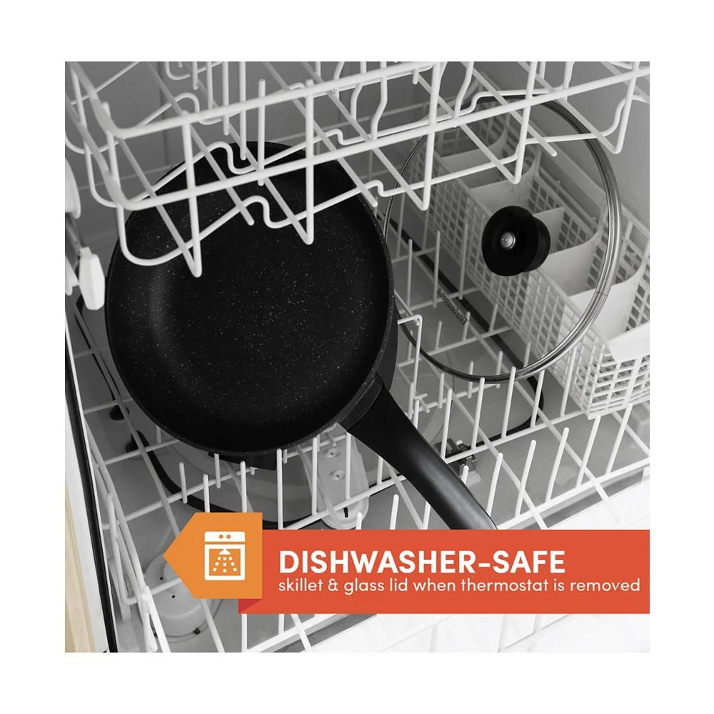 2Qt Electric MarbleNonstick Skillet with Glass Lid, Easy-Pour Spout, Dishwasher Safe 商品