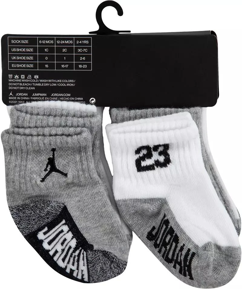 商品Jordan|Jordan Toddler No Slip Ankle Socks - 6 Pack,价格¥124,第4张图片详细描述