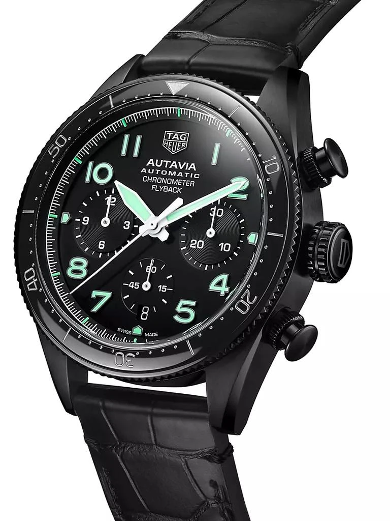 商品TAG Heuer|Autavia Stainless Steel & Alligator-Embossed Leather Watch,价格¥54496,第5张图片详细描述