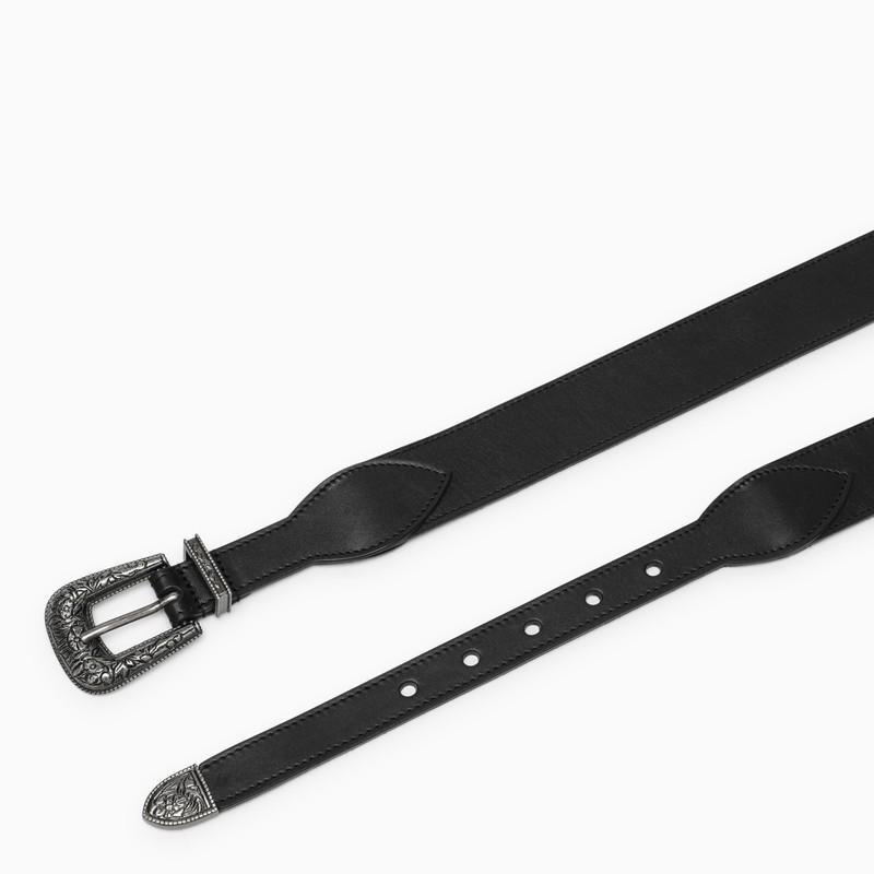 商品Yves Saint Laurent|Black engraved-buckle belt,价格¥2399,第4张图片详细描述