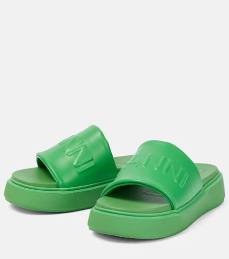 商品Ganni|Logo橡胶凉拖鞋,价格¥1181,第5张图片详细描述