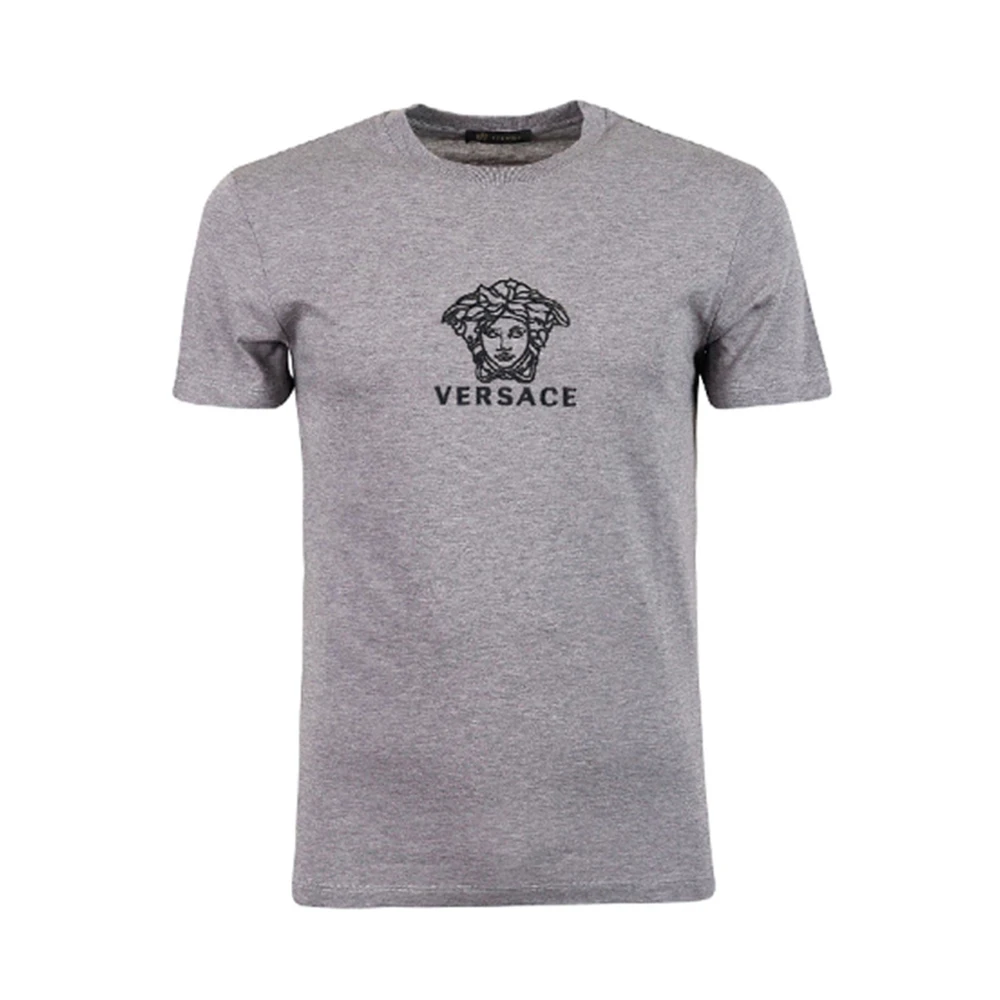 商品Versace|VERSACE 范思哲 男士灰色棉质T恤 A82396-A224589-A904B,价格¥2266,第1张图片