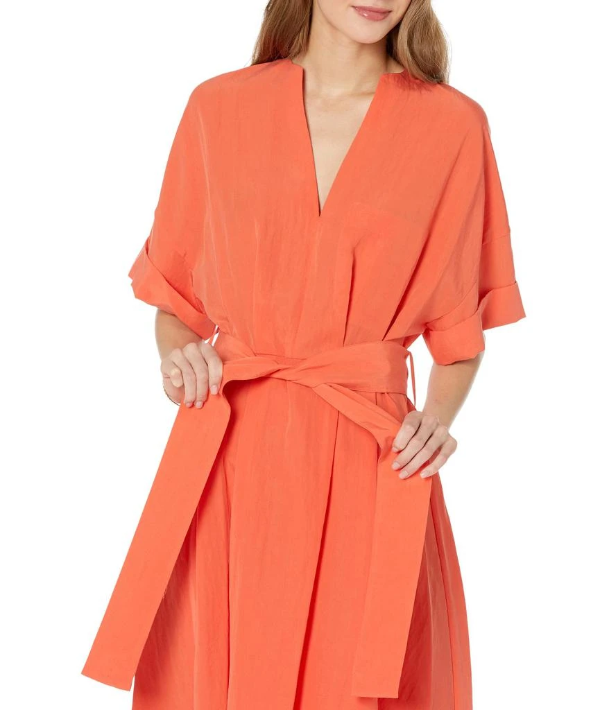 商品Vince|Cuffed Short Sleeve V-Neck Dress,价格¥1583,第3张图片详细描述