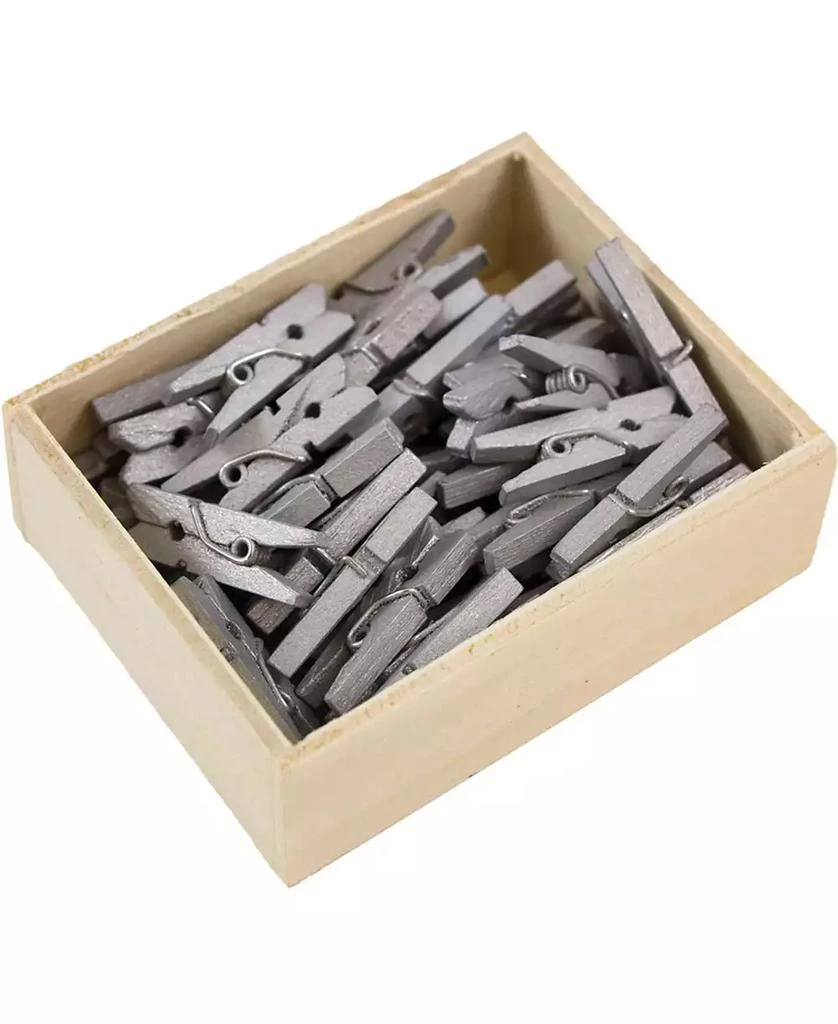 商品JAM Paper|Wood Clip Clothespins - Small - 0.88" - 50 Clothes Pins Per Pack,价格¥75,第1张图片
