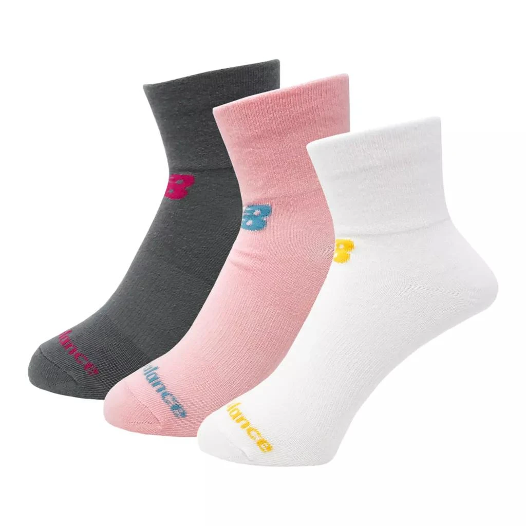 商品New Balance|Performance Cotton Flat Knit Ankle Socks 3 Pack,价格¥62,第1张图片详细描述