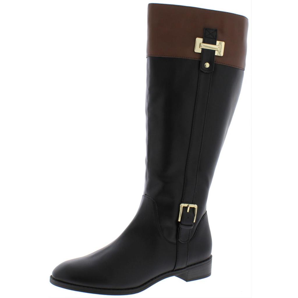 Karen Scott Womens Deliee 2 Faux Leather Wide-Calf Riding Boots商品第5张图片规格展示
