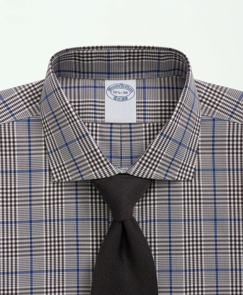 商品Brooks Brothers|Stretch Supima® Cotton Non-Iron Pinpoint English Collar, Glen Plaid Dress Shirt,价格¥496,第2张图片详细描述