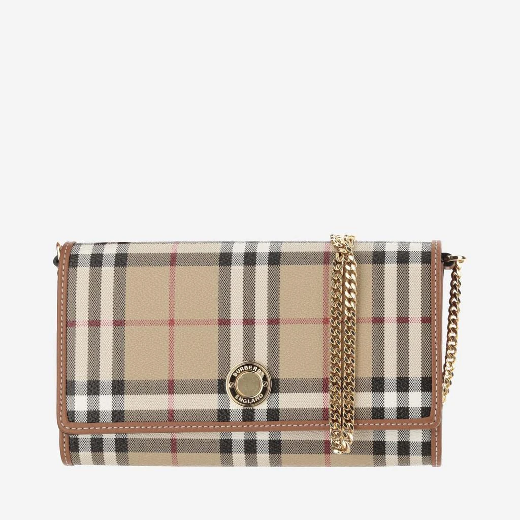 商品Burberry|Check Wallet With Chain Strap,价格¥6423,第1张图片