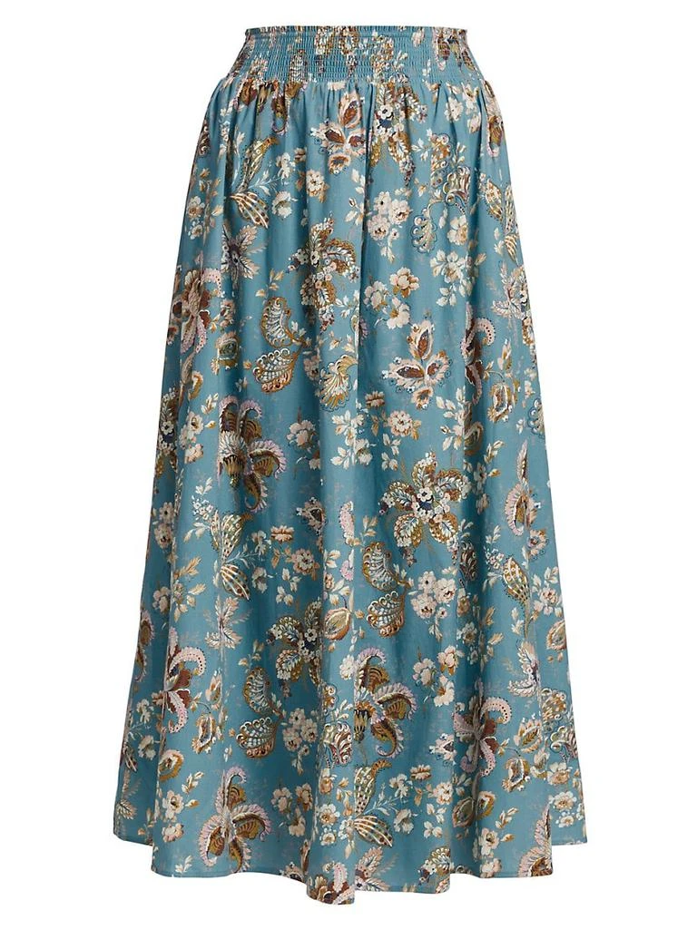 商品Tahari|Dream Garden Cotton Midi Skirt,价格¥777,第1张图片