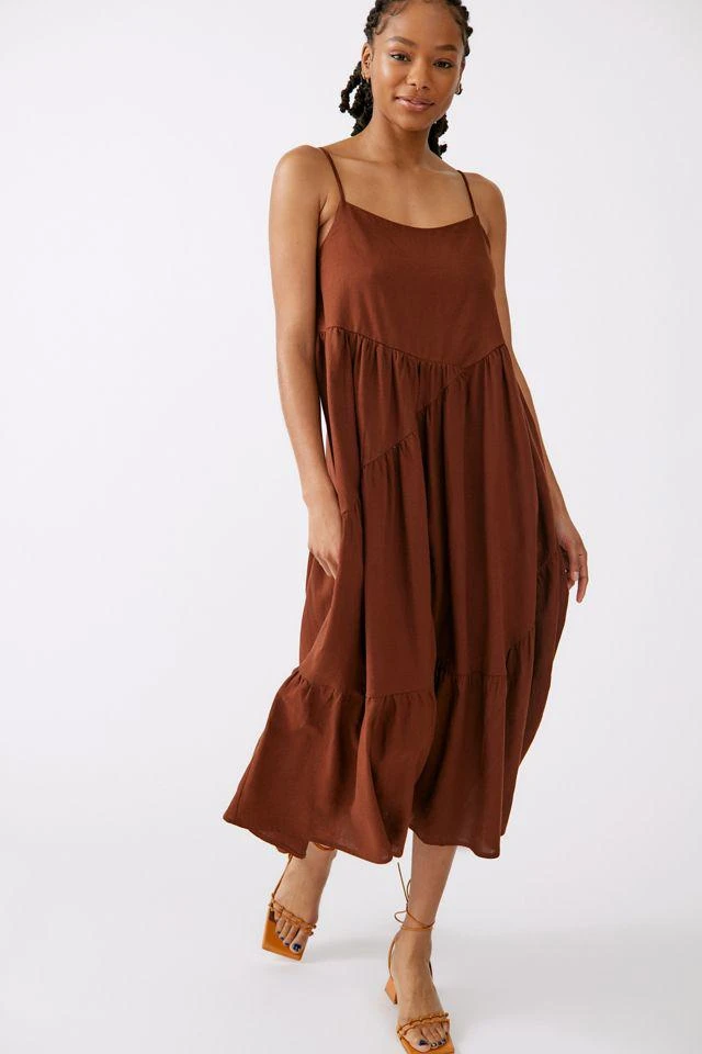 商品Urban Renewal|Urban Renewal Linen Seamed Midi Dress,价格¥302,第1张图片